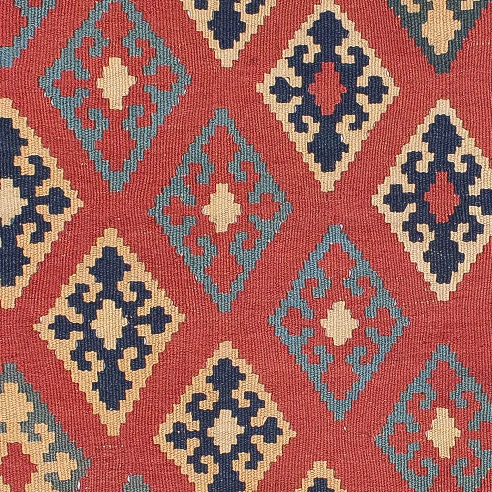 Kelim Teppich - Oriental 161 x 96 cm - dunkelrot