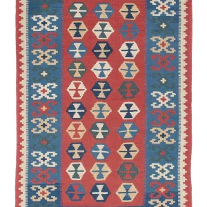 Kelim Teppich - Oriental 167 x 113 cm - blau