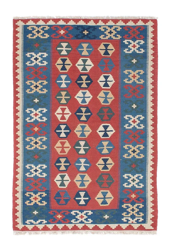 Kelim Teppich - Oriental 167 x 113 cm - blau