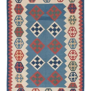 Kelim Teppich - Oriental 168 x 115 cm - blau