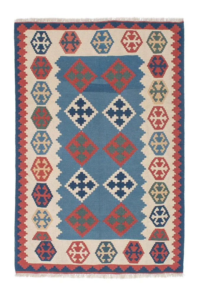 Kelim Teppich - Oriental 168 x 115 cm - blau