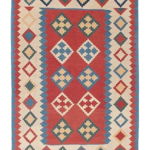 Kelim Teppich - Oriental 172 x 117 cm - dunkelrot