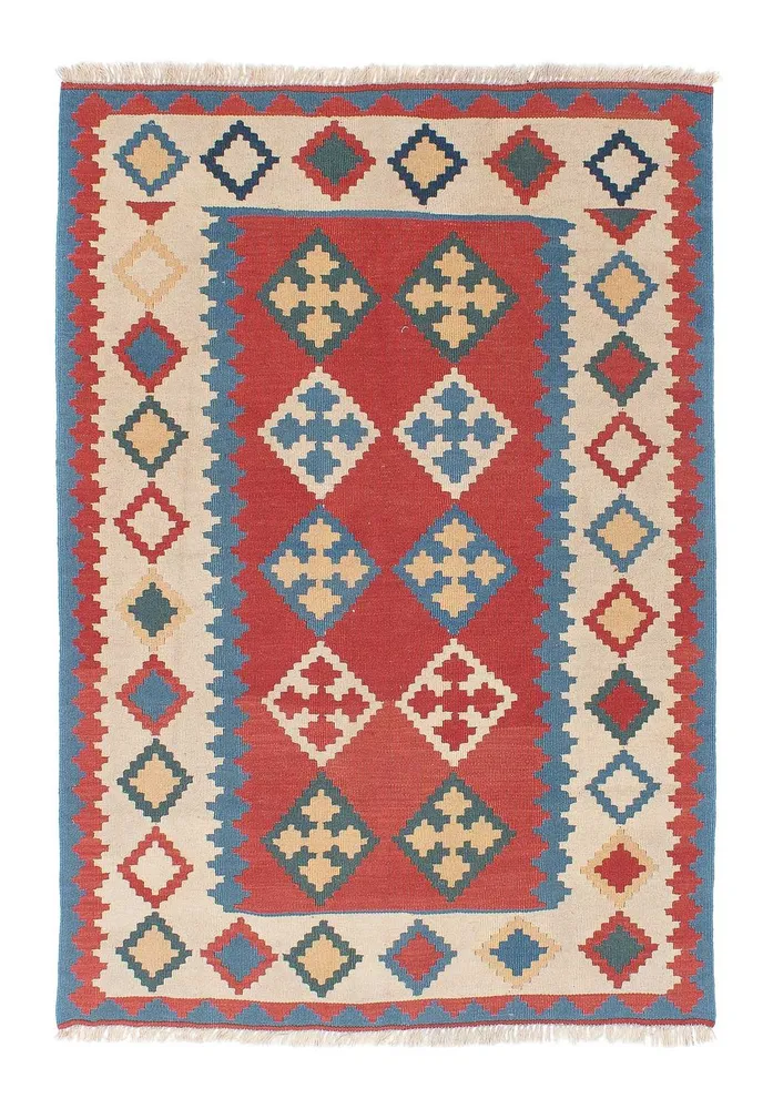 Kelim Teppich - Oriental 172 x 117 cm - dunkelrot