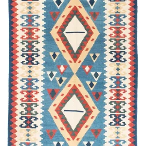 Kelim Teppich - Oriental 183 x 116 cm - türkis