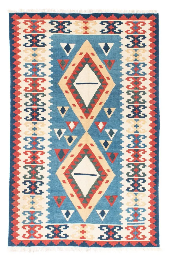 Kelim Teppich - Oriental 183 x 116 cm - türkis