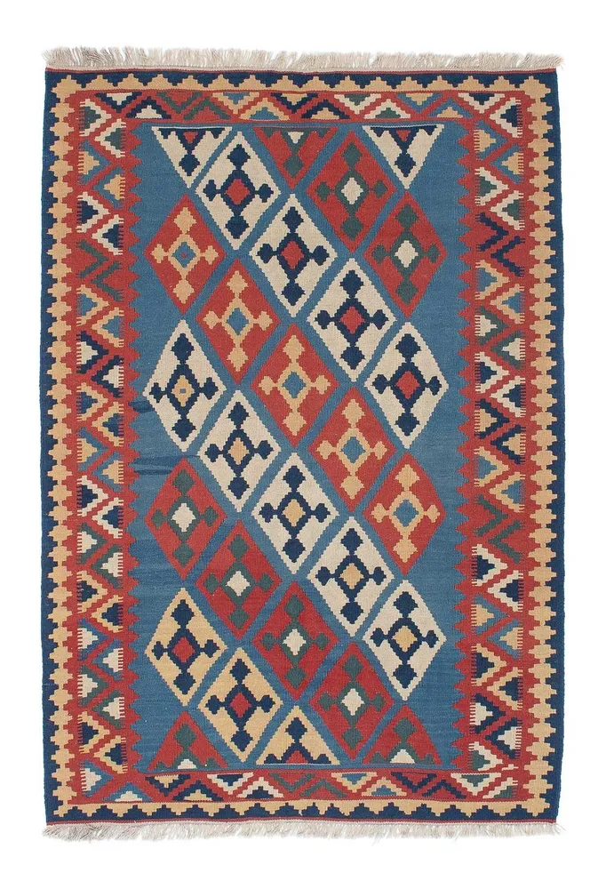 Kelim Teppich - Oriental 183 x 123 cm - blau