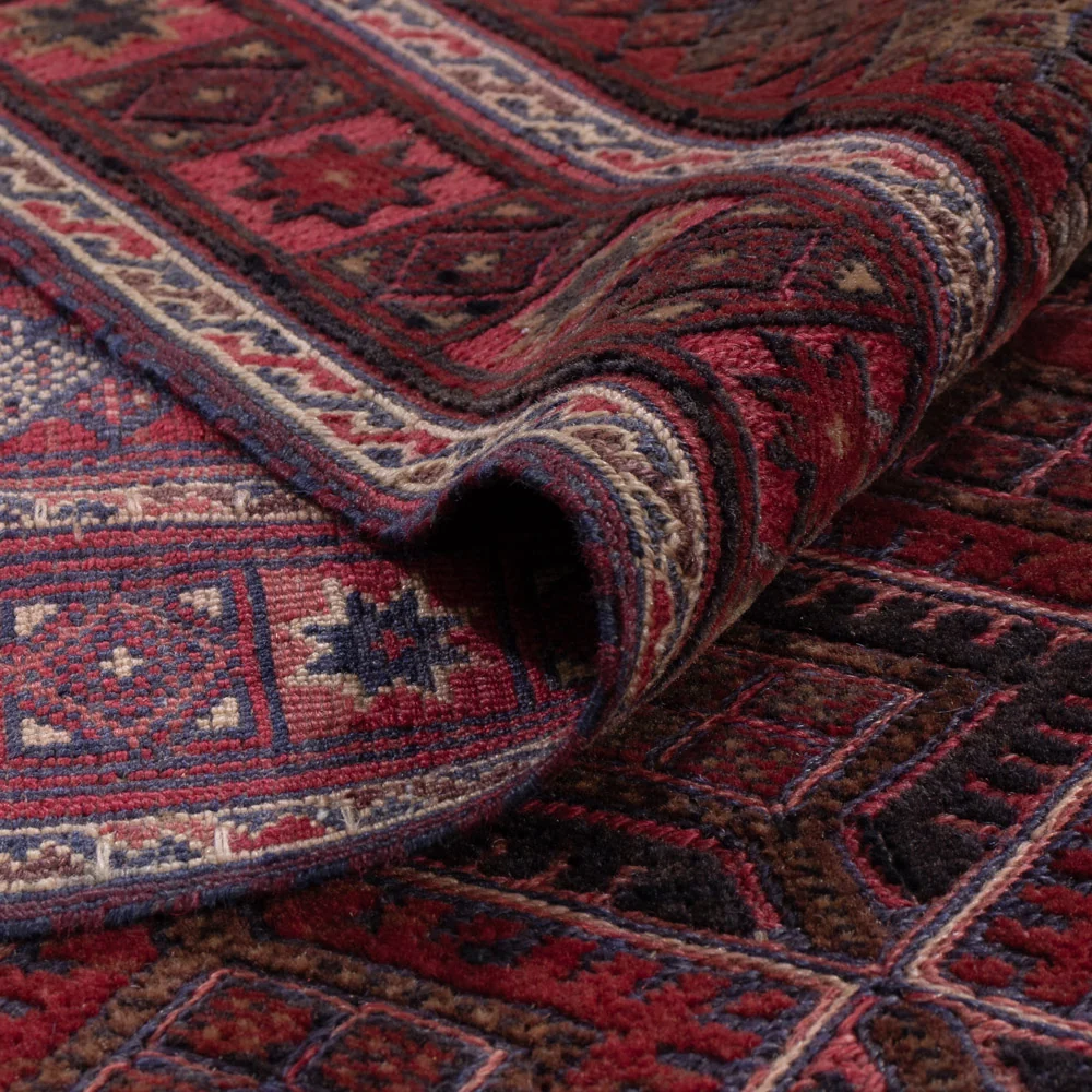 Kelim Teppich - Oriental - 184 x 155 cm - dunkelrot