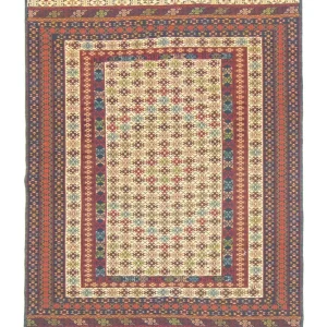 Kelim Teppich - Oriental 186 x 126 cm - beige