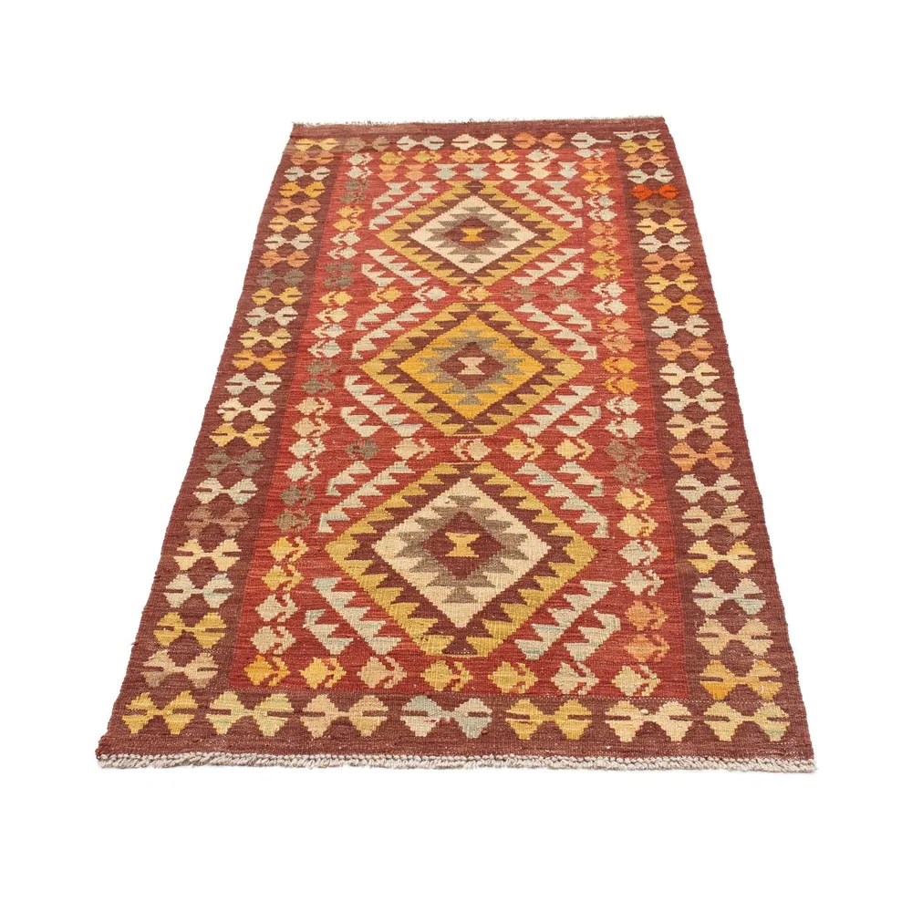 Kelim Teppich - Oriental 189 x 78 cm - dunkelrot