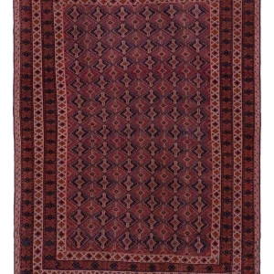 Kelim Teppich - Oriental - 190 x 140 cm - dunkelrot