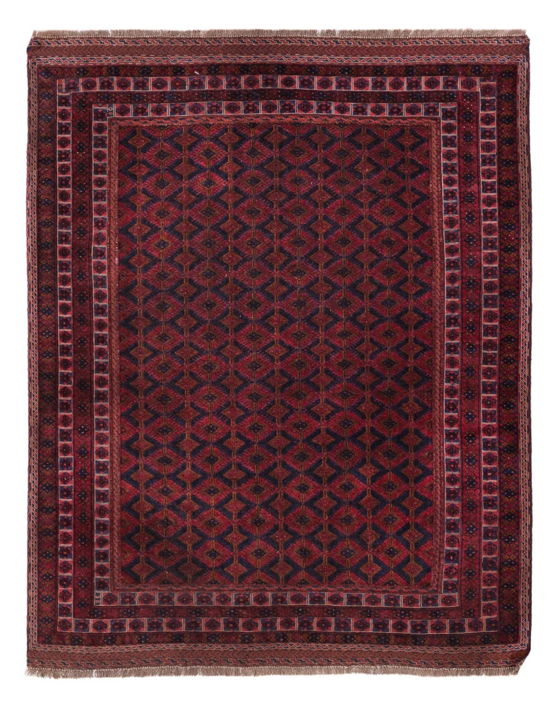 Kelim Teppich - Oriental - 190 x 152 cm - dunkelrot