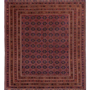 Kelim Teppich - Oriental - 190 x 168 cm - dunkelrot