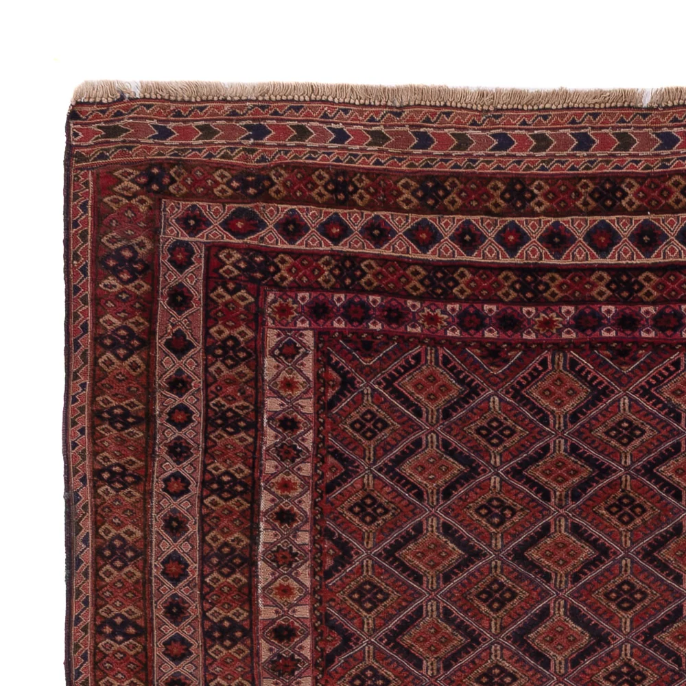 Kelim Teppich - Oriental - 192 x 150 cm - dunkelrot
