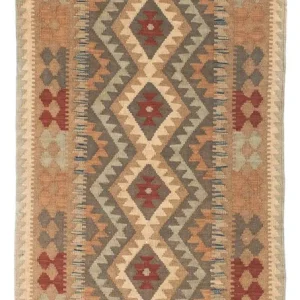 Kelim Teppich - Oriental 192 x 83 cm - hellbraun