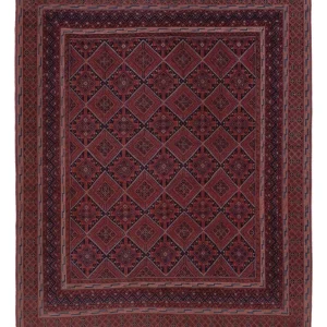 Kelim Teppich - Oriental - 193 x 140 cm - dunkelrot