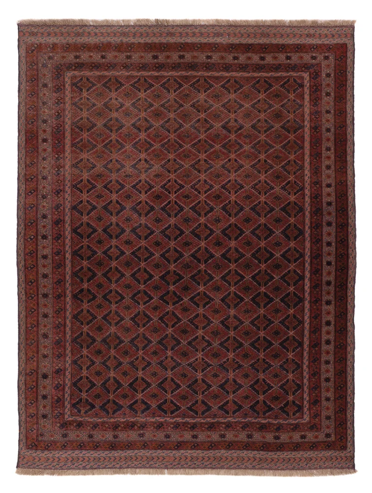 Kelim Teppich - Oriental - 193 x 150 cm - dunkelrot
