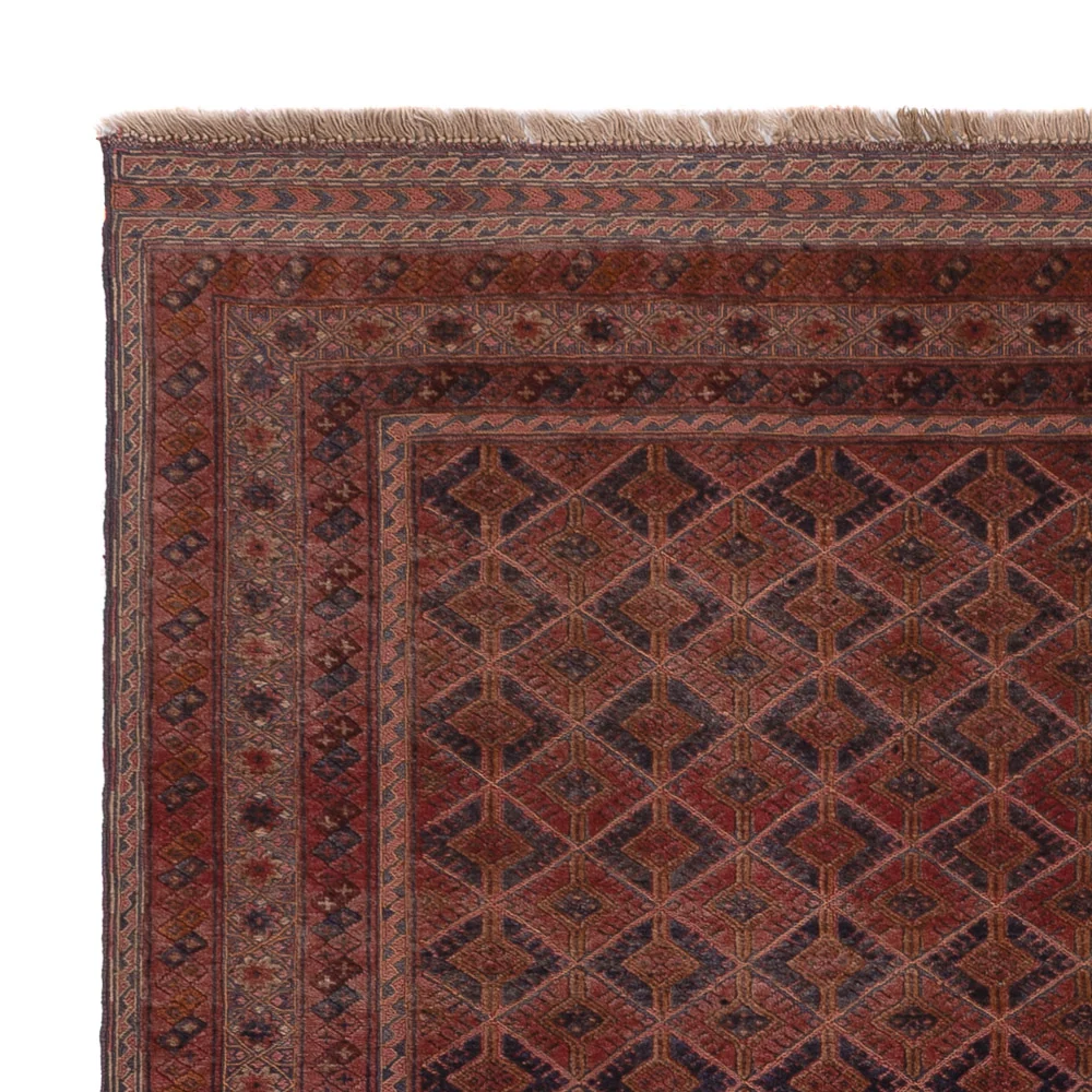 Kelim Teppich - Oriental - 193 x 150 cm - dunkelrot