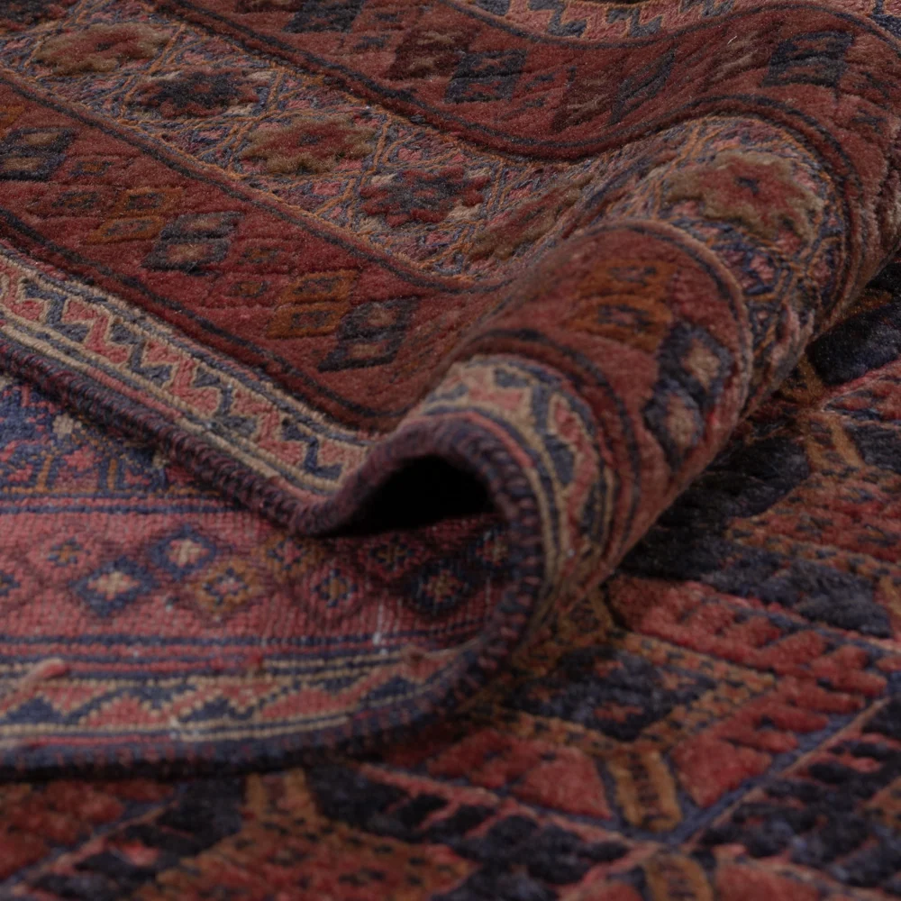 Kelim Teppich - Oriental - 193 x 150 cm - dunkelrot