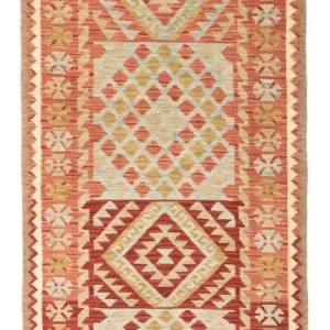 Kelim Teppich - Oriental 193 x 84 cm - hellrot