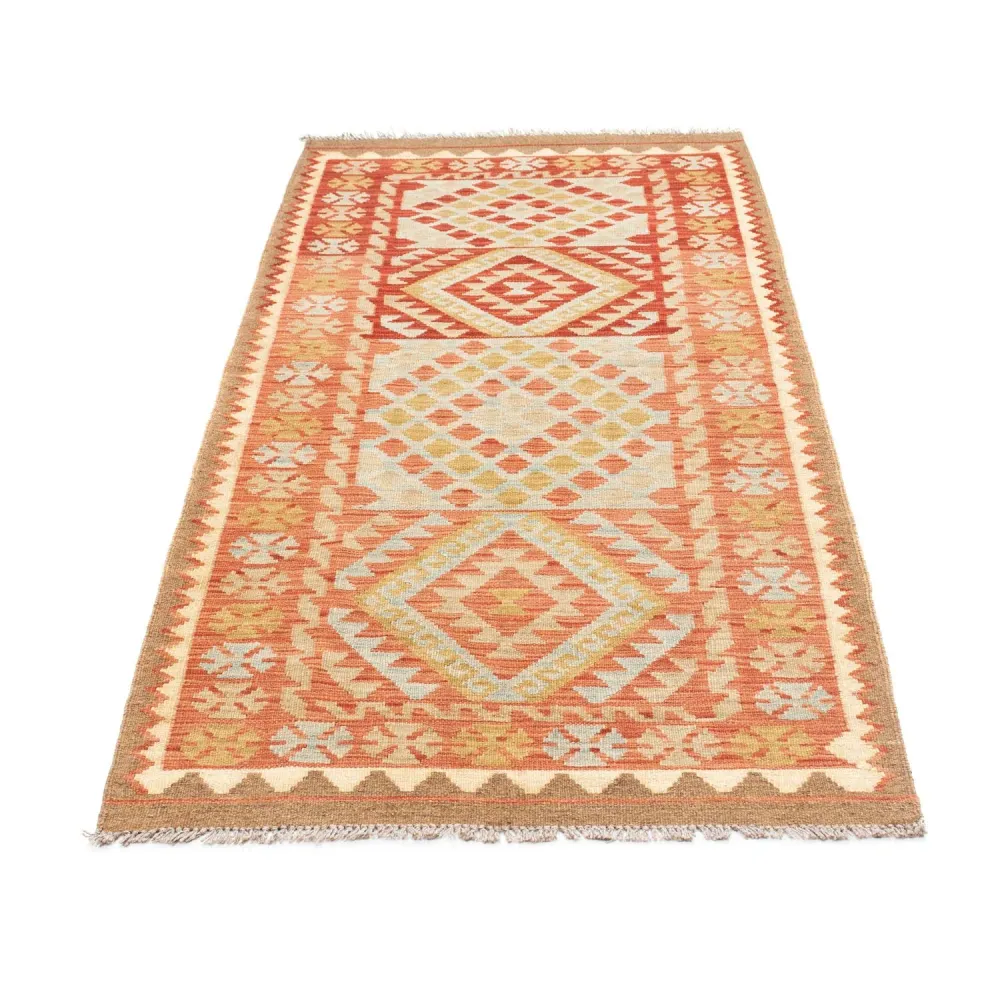 Kelim Teppich - Oriental 193 x 84 cm - hellrot