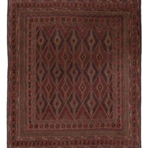Kelim Teppich - Oriental - 194 x 150 cm - dunkelbeige