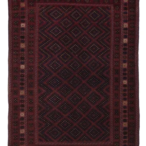 Kelim Teppich - Oriental - 196 x 136 cm - dunkelrot