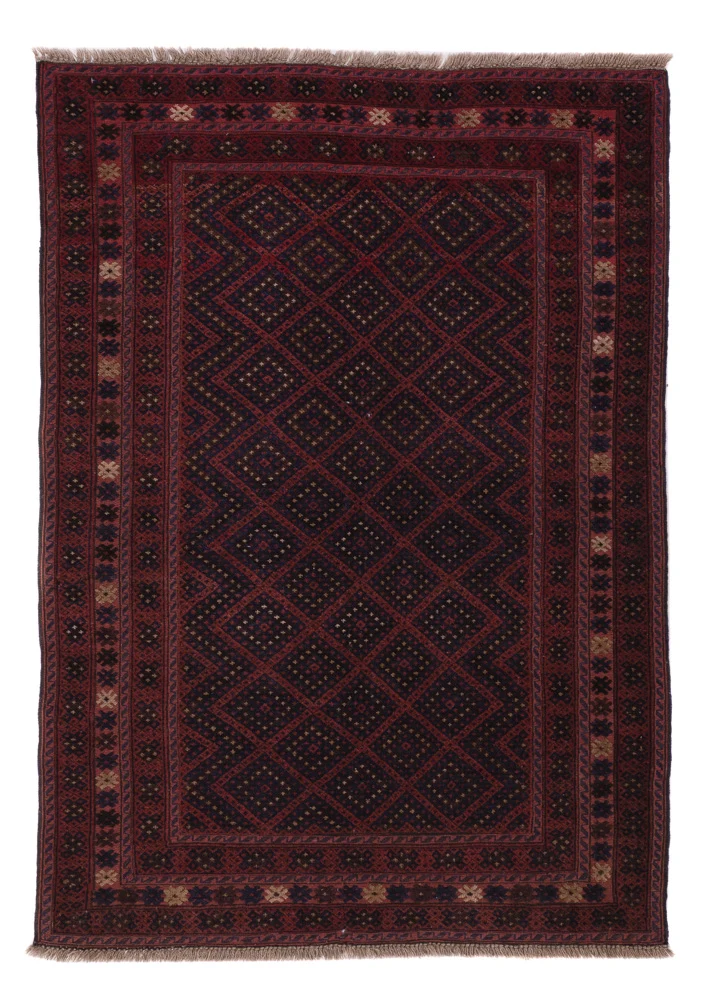 Kelim Teppich - Oriental - 196 x 136 cm - dunkelrot