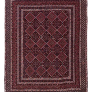 Kelim Teppich - Oriental - 196 x 141 cm - dunkelrot