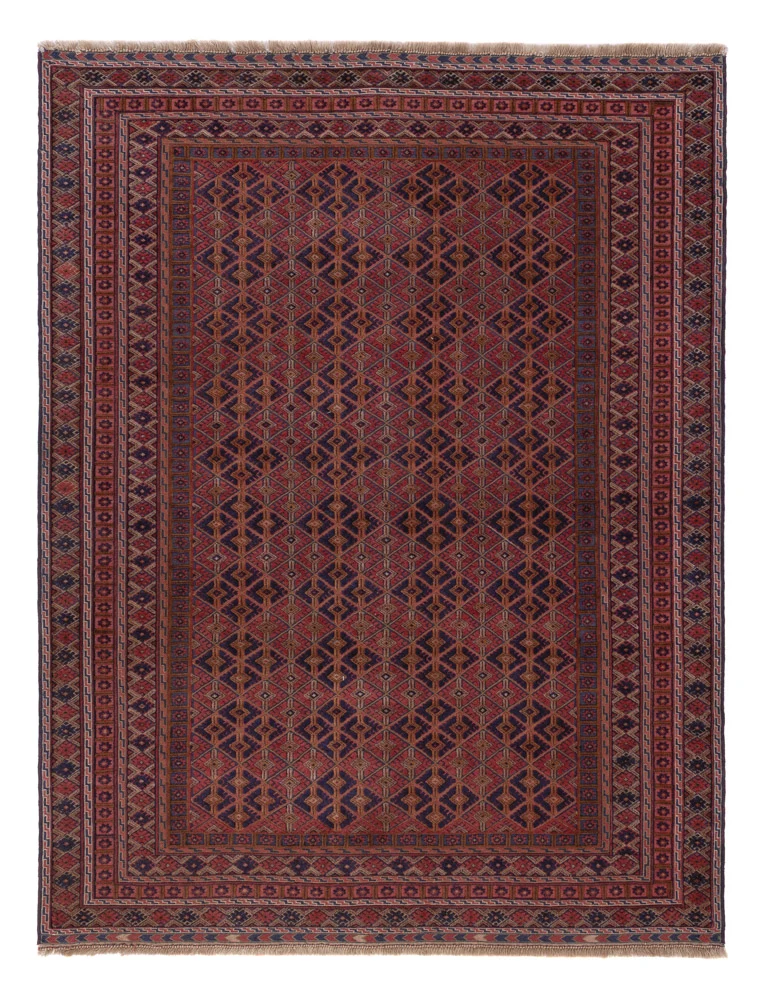 Kelim Teppich - Oriental - 196 x 148 cm - dunkelrot