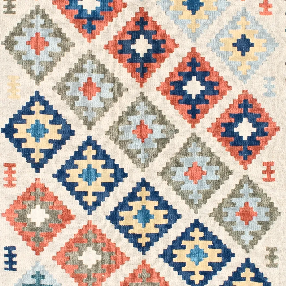 Kelim Teppich - Oriental 196 x 155 cm - beige