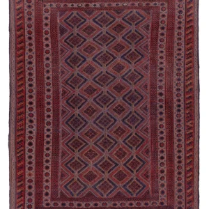 Kelim Teppich - Oriental - 196 x 158 cm - dunkelrot