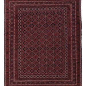Kelim Teppich - Oriental - 196 x 159 cm - dunkelrot