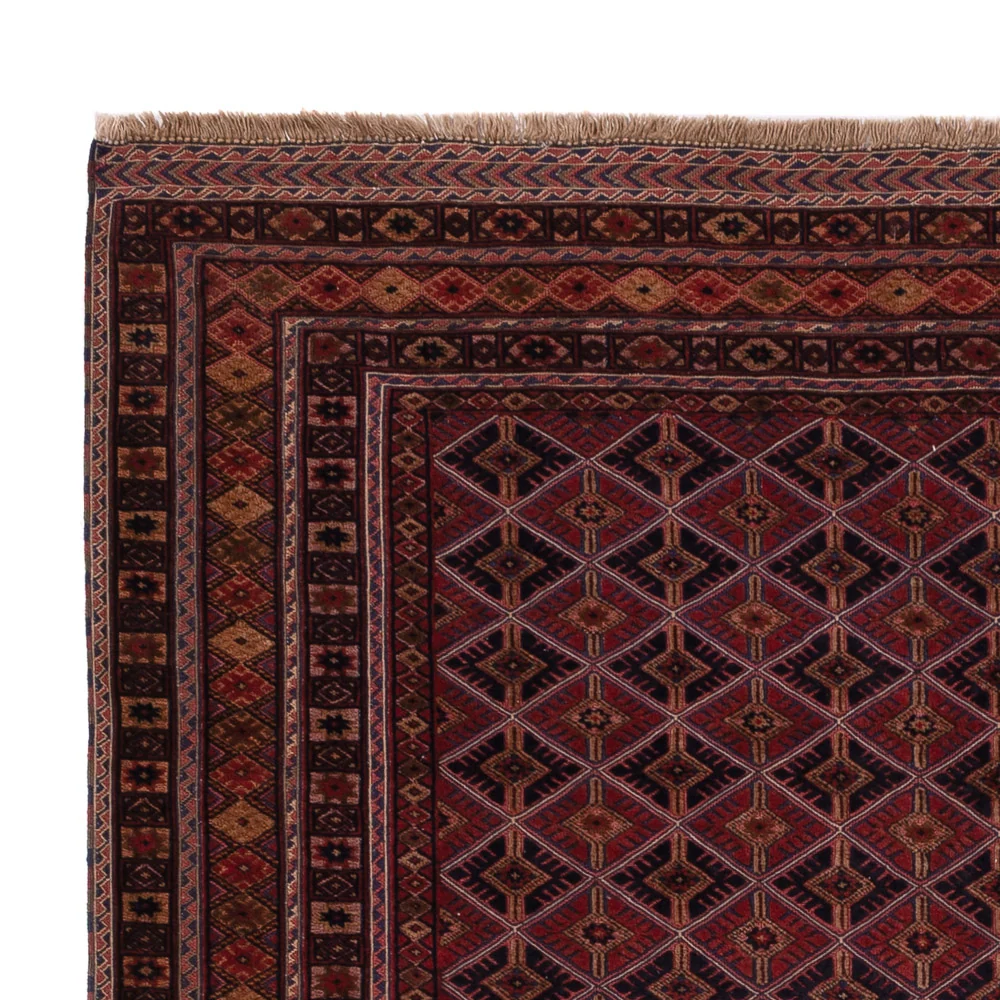 Kelim Teppich - Oriental - 196 x 159 cm - dunkelrot