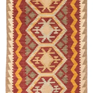 Kelim Teppich - Oriental 196 x 76 cm - hellbraun