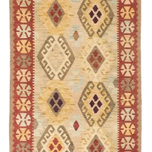 Kelim Teppich - Oriental 199 x 79 cm - beige