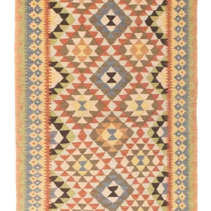 Kelim Teppich - Oriental 200 x 91 cm - hellbraun