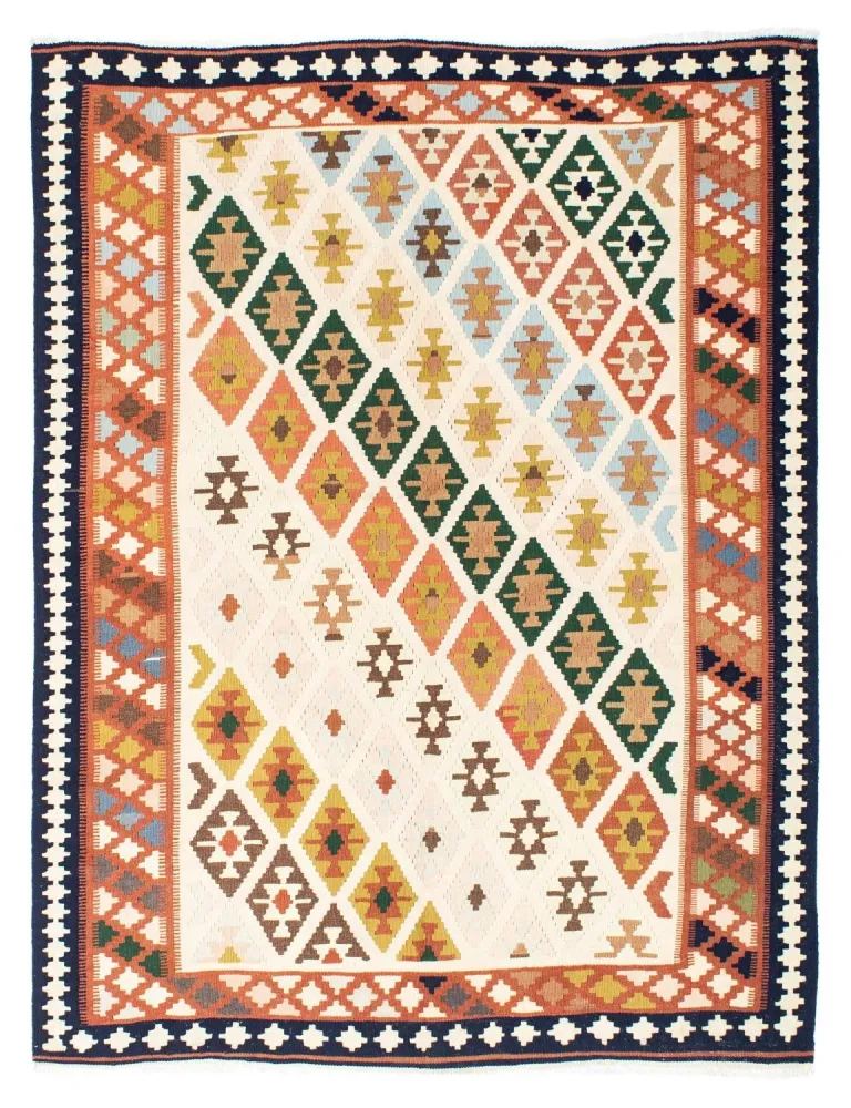 Kelim Teppich - Oriental 203 x 155 cm - beige
