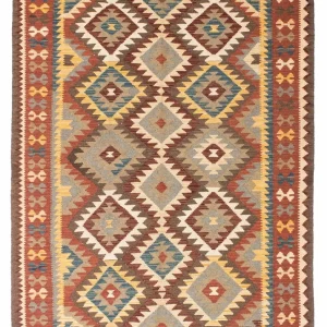 Kelim Teppich - Oriental 210 x 150 cm - hellbraun