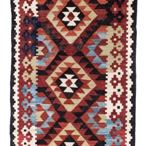 Kelim Teppich - Oriental 222 x 100 cm - mehrfarbig