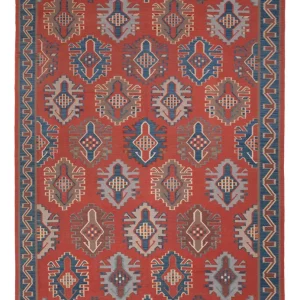 Kelim Teppich - Oriental - Royal - 253 x 177 cm - rot