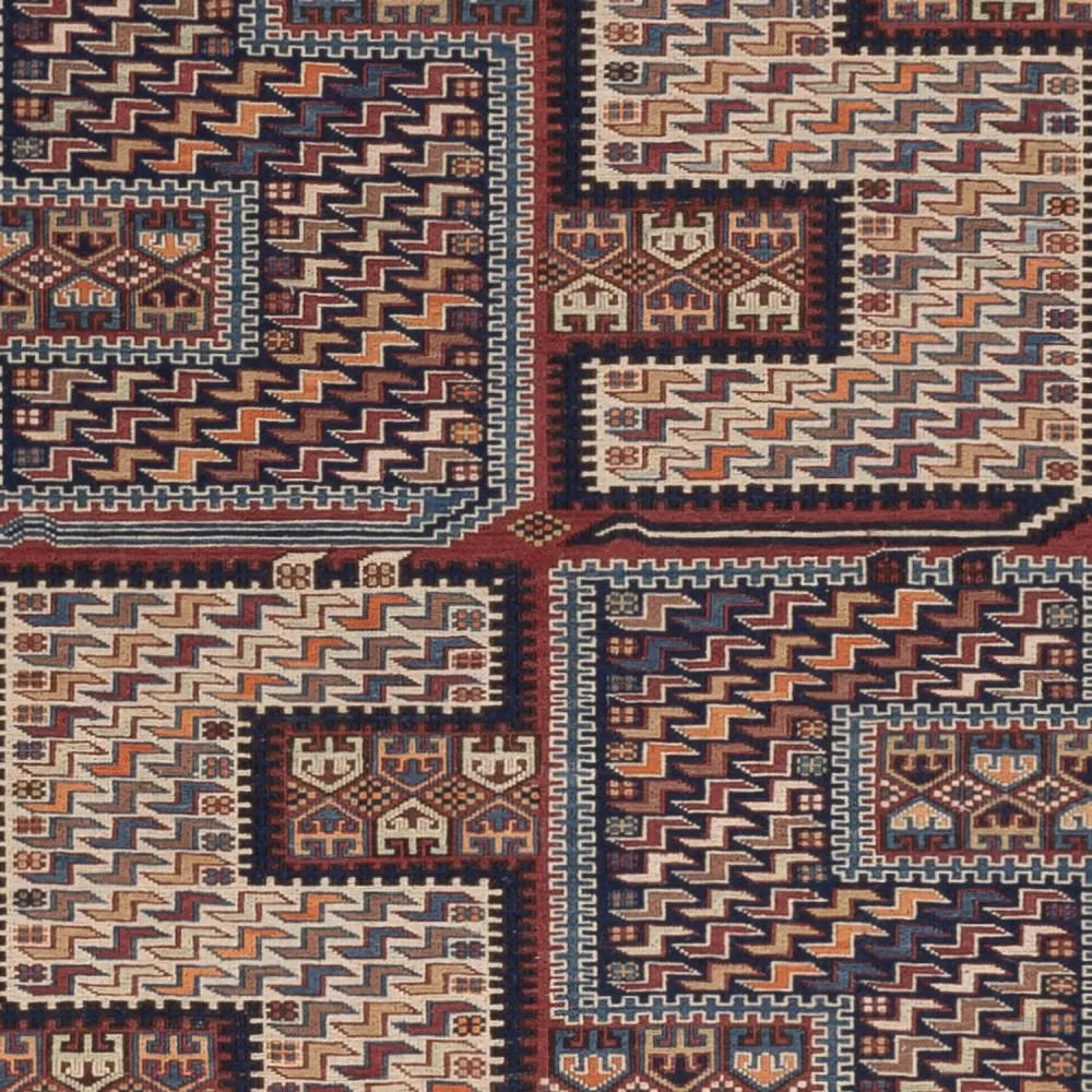Kelim Teppich - Oriental - Soumak - 216 x 152 cm - dunkelbeige
