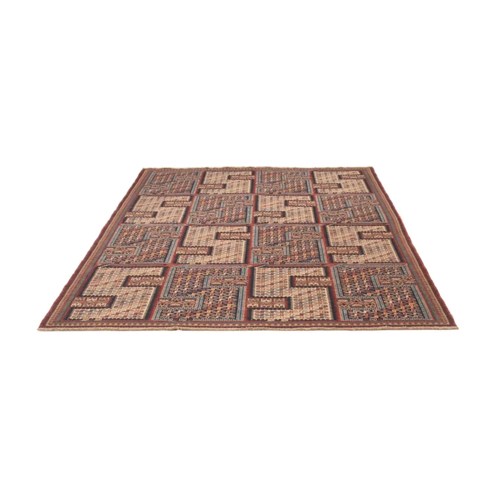 Kelim Teppich - Oriental - Soumak - 216 x 152 cm - dunkelbeige