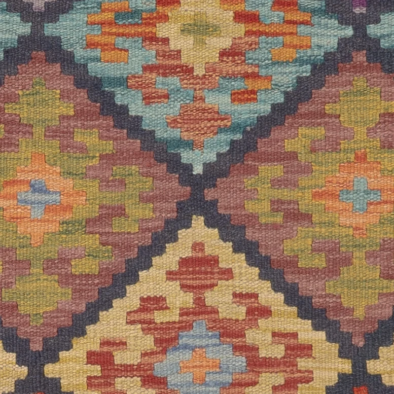 Kelim Teppich - Splash - 121 x 81 cm - mehrfarbig