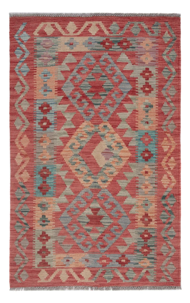 Kelim Teppich - Splash - 122 x 75 cm - mehrfarbig