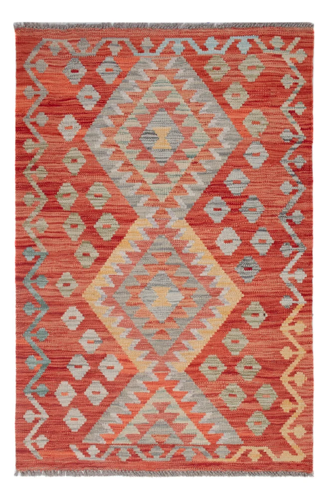 Kelim Teppich - Splash - 123 x 80 cm - mehrfarbig