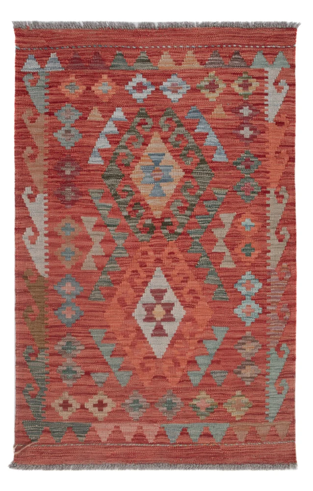 Kelim Teppich - Splash - 124 x 81 cm - mehrfarbig