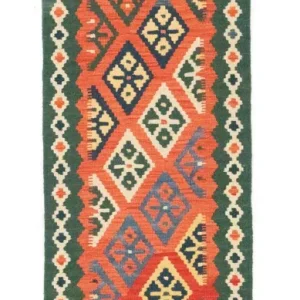 Kelim Teppich - Splash 202 x 61 cm - rot