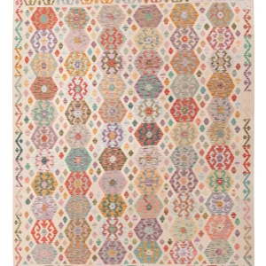 Kelim Teppich - Splash - 296 x 252 cm - bunt