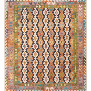 Kelim Teppich - Splash - 299 x 261 cm - bunt