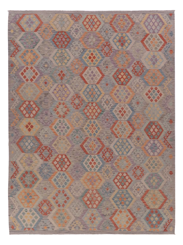 Kelim Teppich - Splash - 350 x 256 cm - mehrfarbig